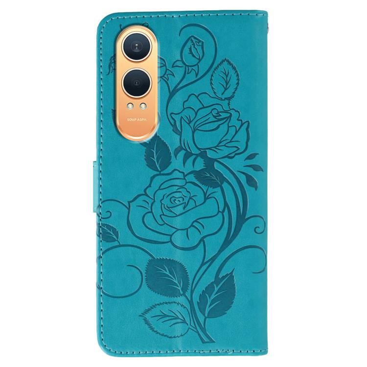 For OnePlus Nord CE4 Lite Global Rose Butterfly Embossed Leather Phone Case