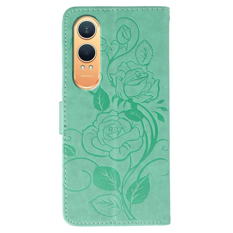 For OnePlus Nord CE4 Lite Global Rose Butterfly Embossed Leather Phone Case