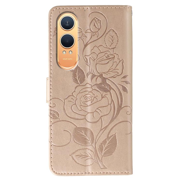 For OnePlus Nord CE4 Lite Global Rose Butterfly Embossed Leather Phone Case