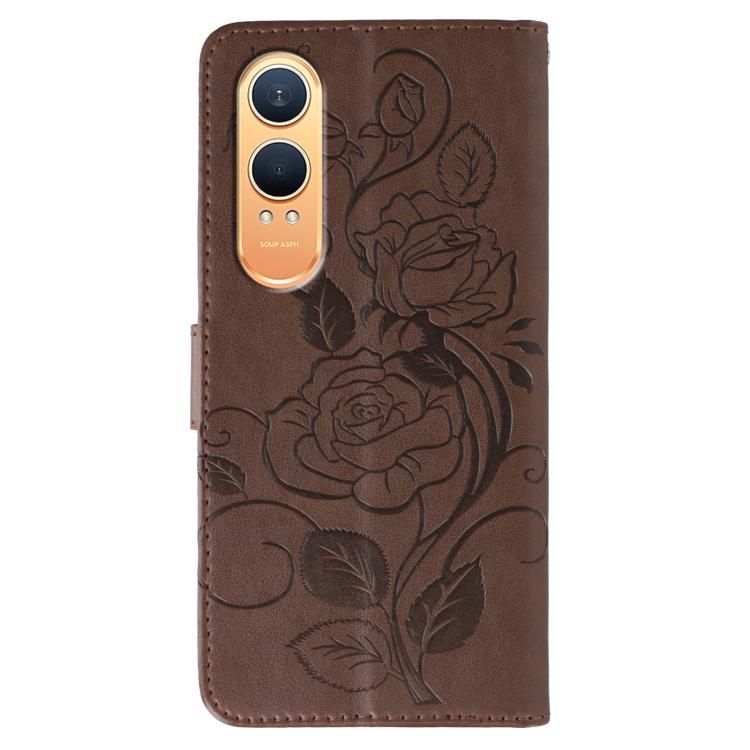 For OnePlus Nord CE4 Lite Global Rose Butterfly Embossed Leather Phone Case