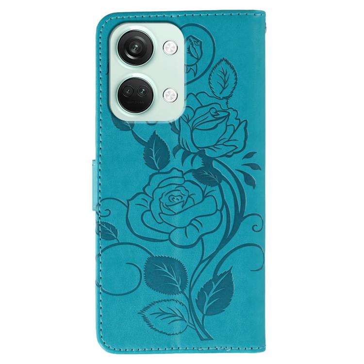 For OnePlus Nord 3 5G / Ace 2V Rose Butterfly Embossed Leather Phone Case