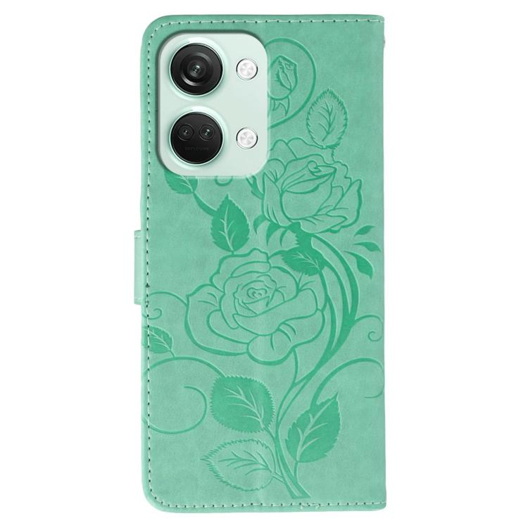 For OnePlus Nord 3 5G / Ace 2V Rose Butterfly Embossed Leather Phone Case