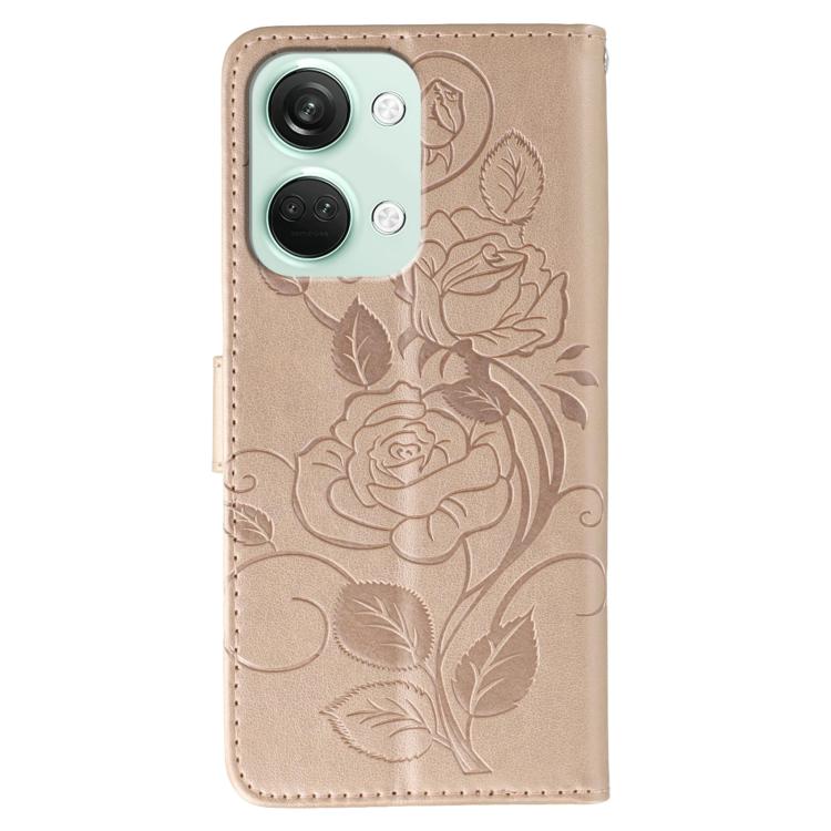 For OnePlus Nord 3 5G / Ace 2V Rose Butterfly Embossed Leather Phone Case