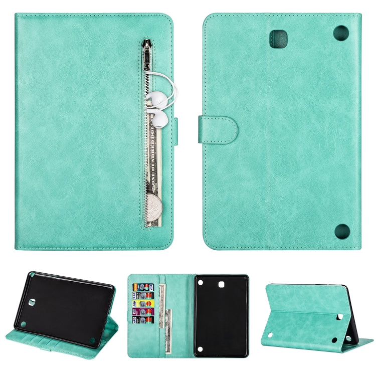 For Samsung Galaxy Tab A8.0 (2015) T35 Fashion Calf Texture Zipper Horizontal Flip Leather Case with Stand & Card Slots & Wallet & Wake-up / Sleep Function