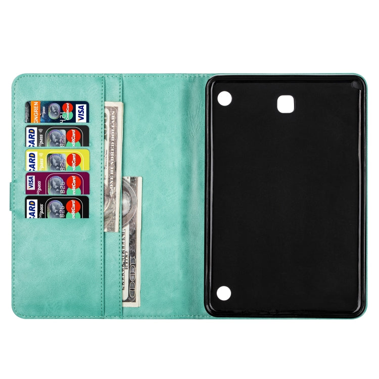 For Samsung Galaxy Tab A8.0 (2015) T35 Fashion Calf Texture Zipper Horizontal Flip Leather Case with Stand & Card Slots & Wallet & Wake-up / Sleep Function