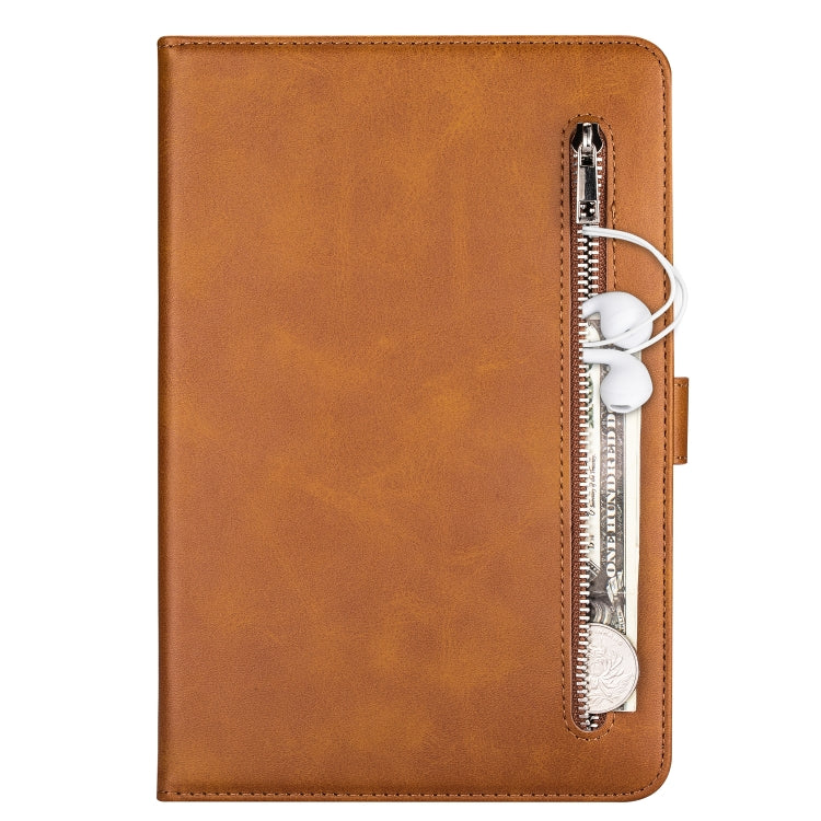 For Samsung Galaxy Tab A8.0 (2017) T380 Fashion Calf Texture Zipper Horizontal Flip Leather Case with Stand & Card Slots & Wallet & Wake-up / Sleep Function