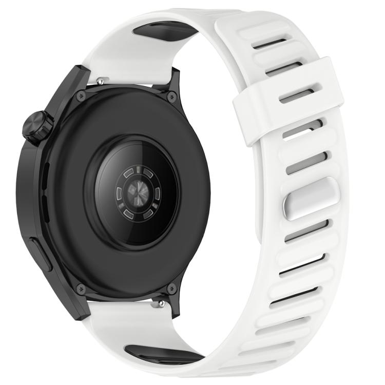22mm Slanted Hole Two Color Silicone Watch Band