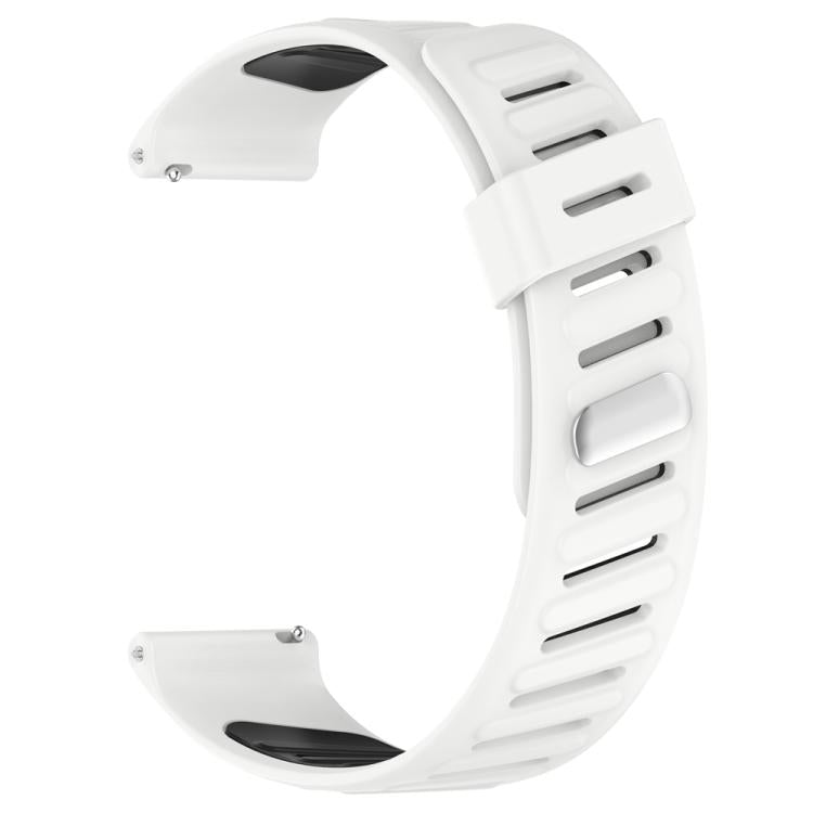 22mm Slanted Hole Two Color Silicone Watch Band