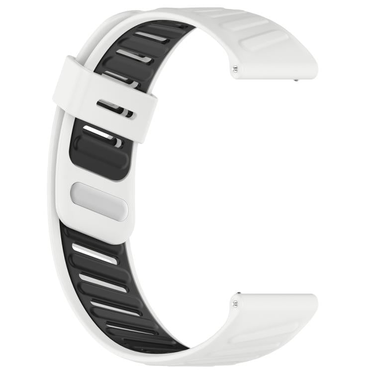 22mm Slanted Hole Two Color Silicone Watch Band