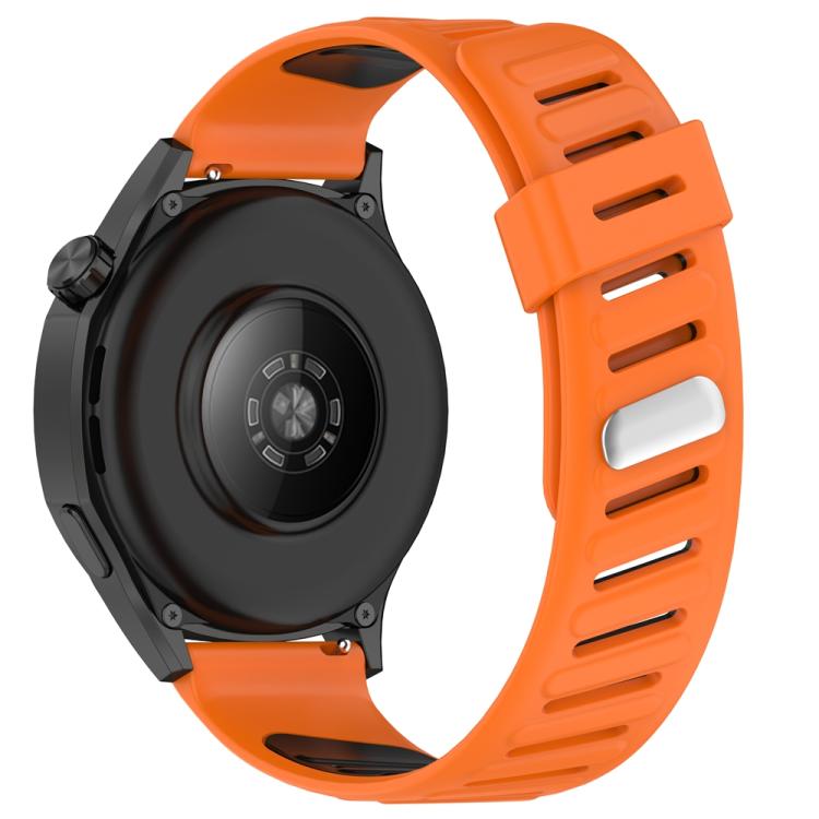 22mm Slanted Hole Two Color Silicone Watch Band
