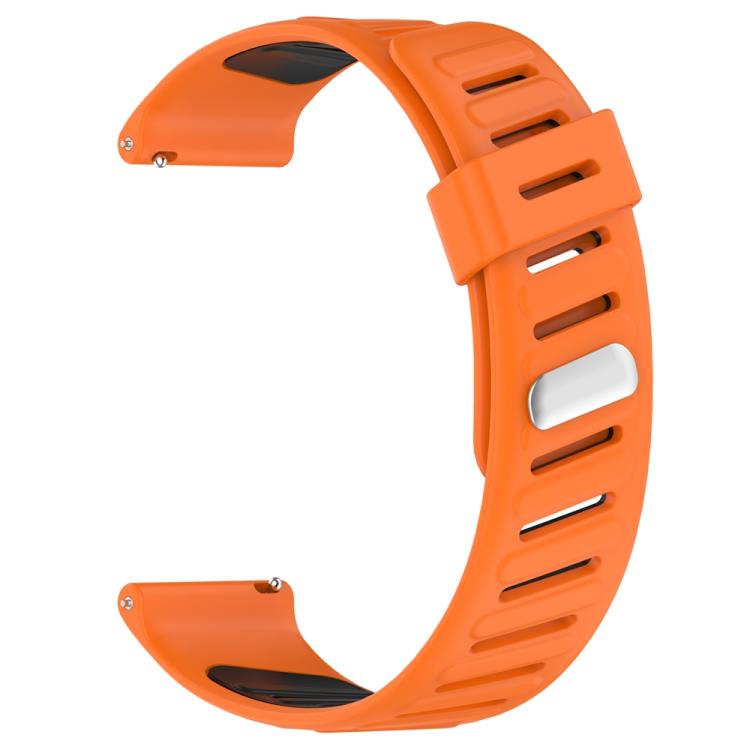 22mm Slanted Hole Two Color Silicone Watch Band