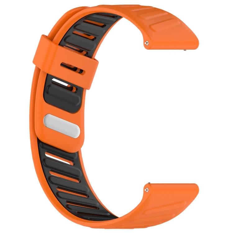 22mm Slanted Hole Two Color Silicone Watch Band
