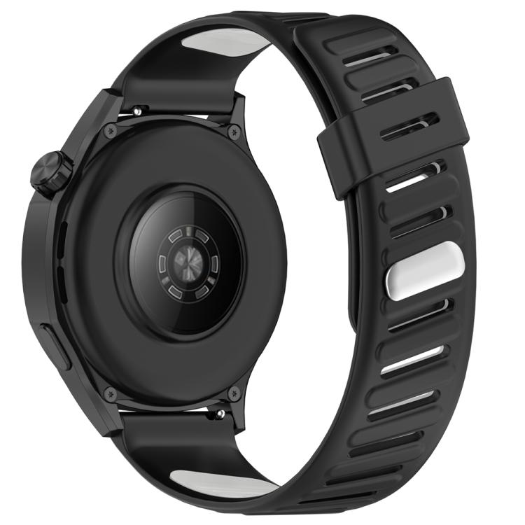 22mm Slanted Hole Two Color Silicone Watch Band