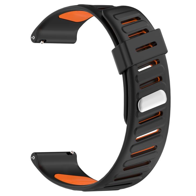 22mm Slanted Hole Two Color Silicone Watch Band
