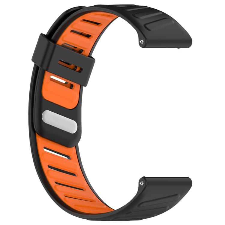 22mm Slanted Hole Two Color Silicone Watch Band