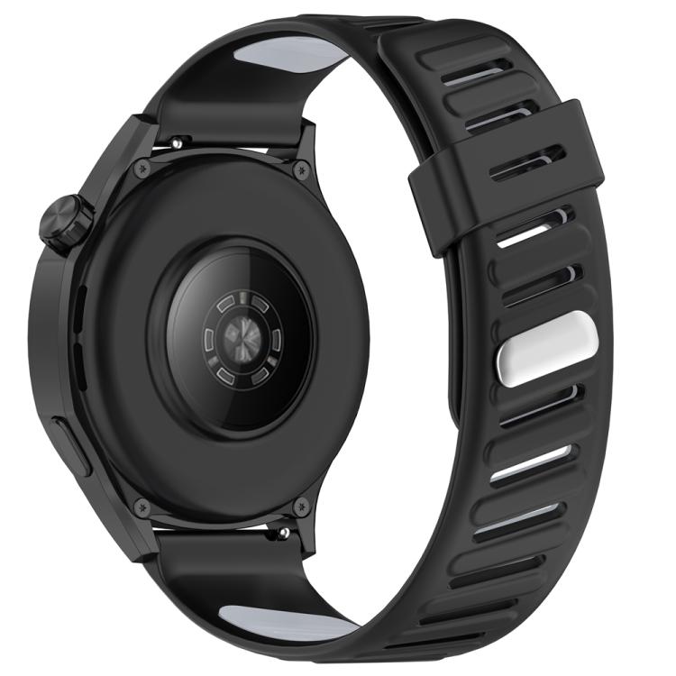 22mm Slanted Hole Two Color Silicone Watch Band