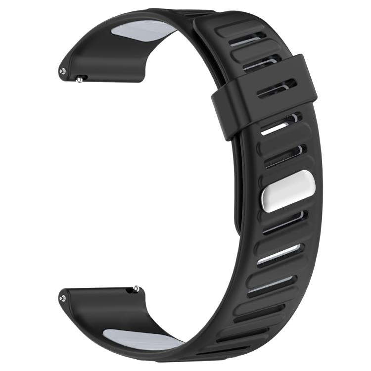 22mm Slanted Hole Two Color Silicone Watch Band