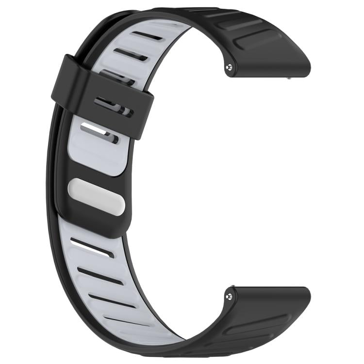22mm Slanted Hole Two Color Silicone Watch Band