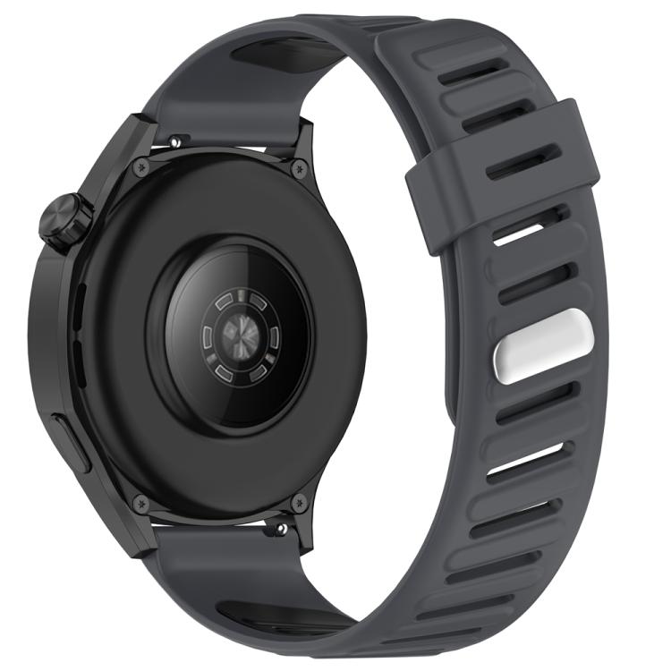 22mm Slanted Hole Two Color Silicone Watch Band