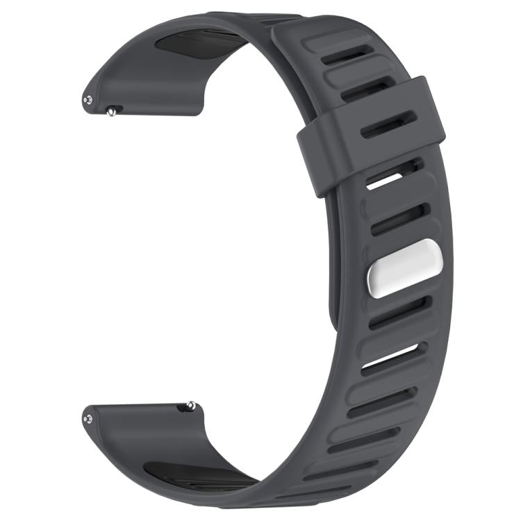 22mm Slanted Hole Two Color Silicone Watch Band