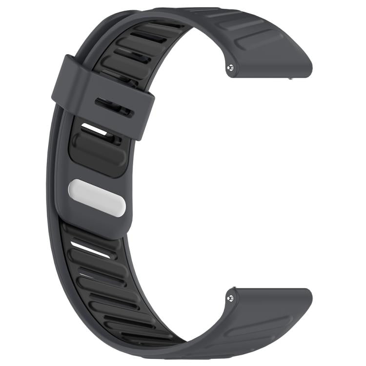 22mm Slanted Hole Two Color Silicone Watch Band