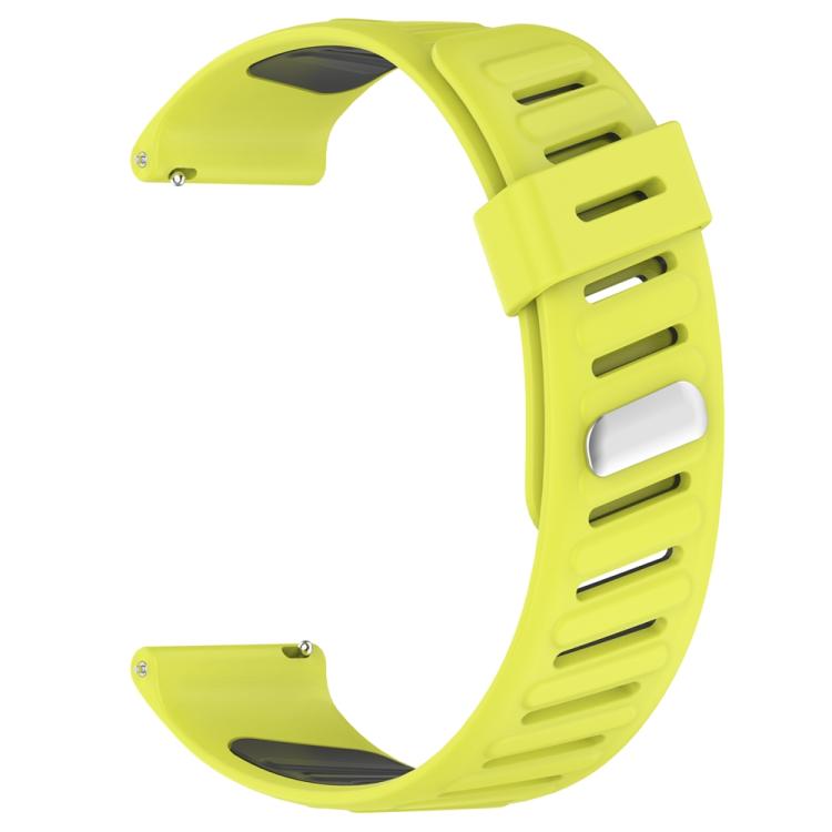 22mm Slanted Hole Two Color Silicone Watch Band