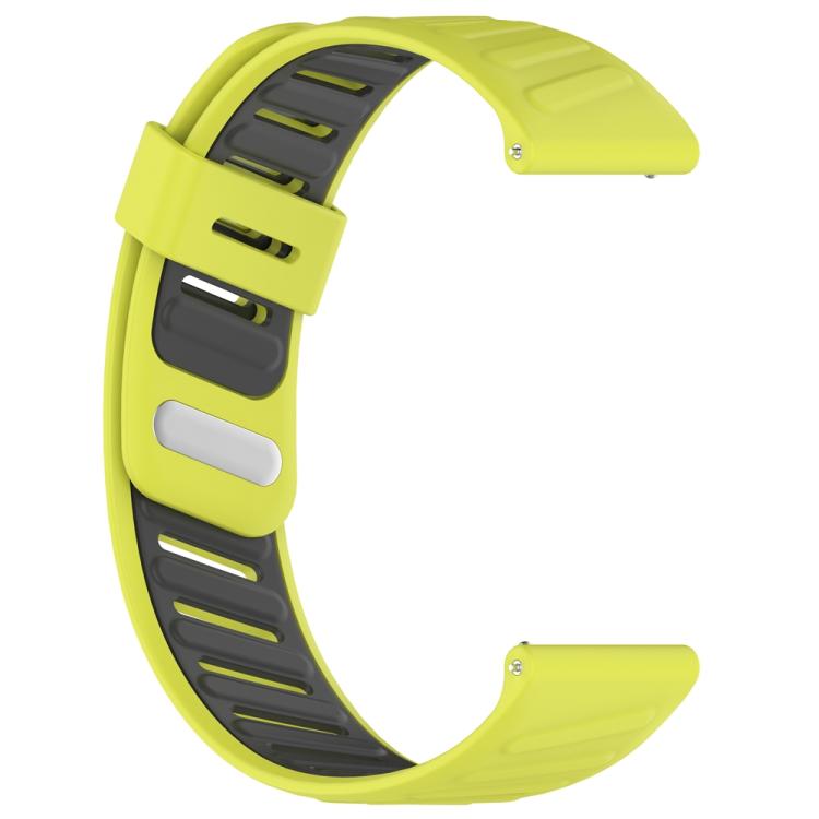22mm Slanted Hole Two Color Silicone Watch Band