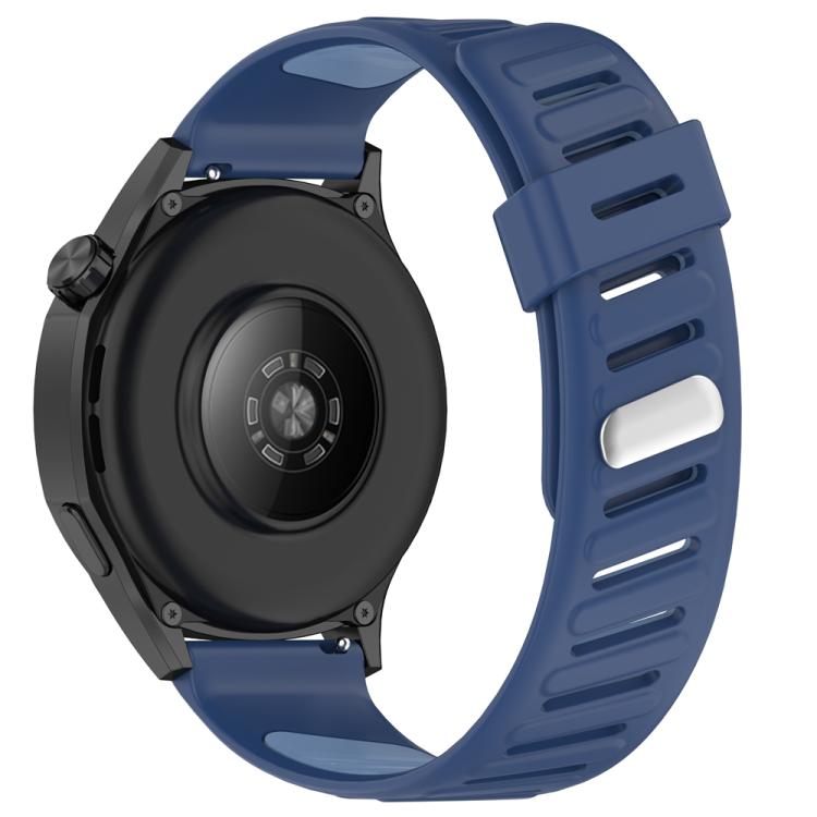 22mm Slanted Hole Two Color Silicone Watch Band
