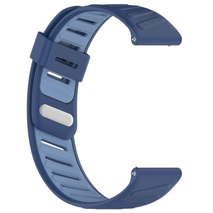 22mm Slanted Hole Two Color Silicone Watch Band