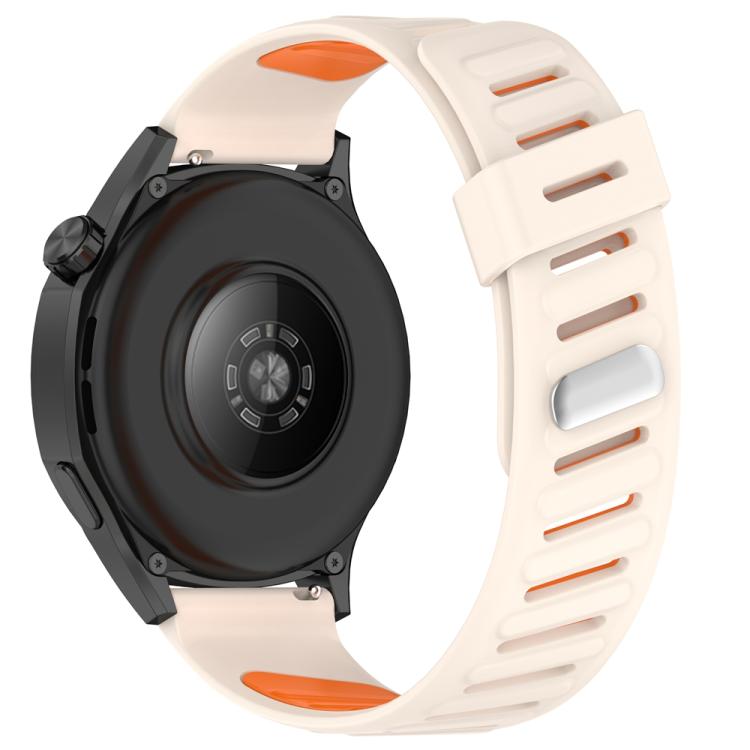 22mm Slanted Hole Two Color Silicone Watch Band