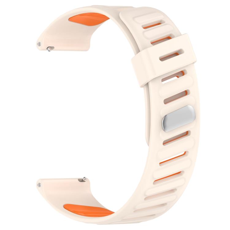 22mm Slanted Hole Two Color Silicone Watch Band