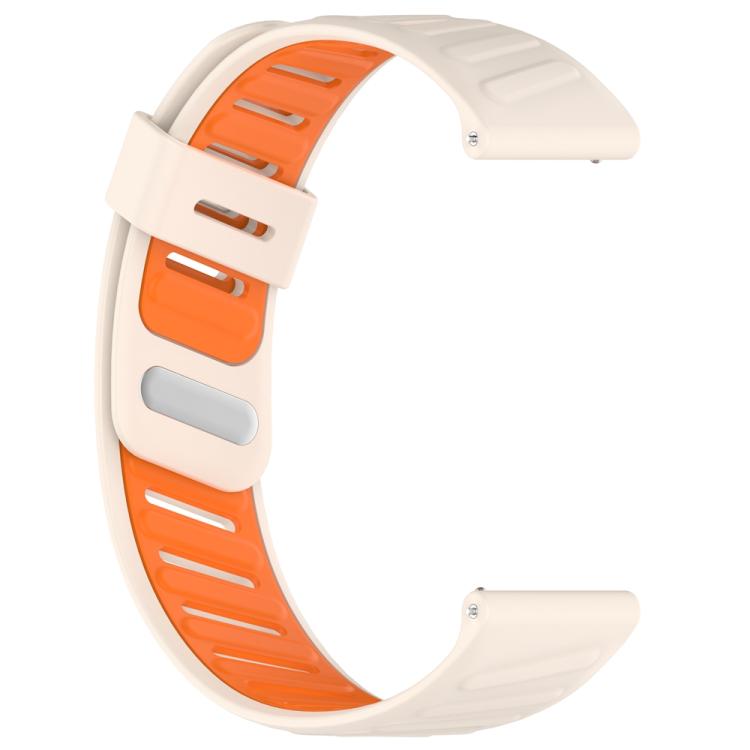 22mm Slanted Hole Two Color Silicone Watch Band