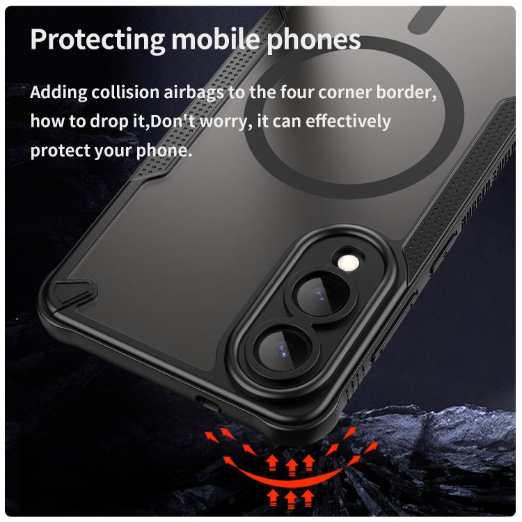 For Samsung Galaxy S25 Edge 5G Armor Glaze MagSafe Magnetic Phone Case