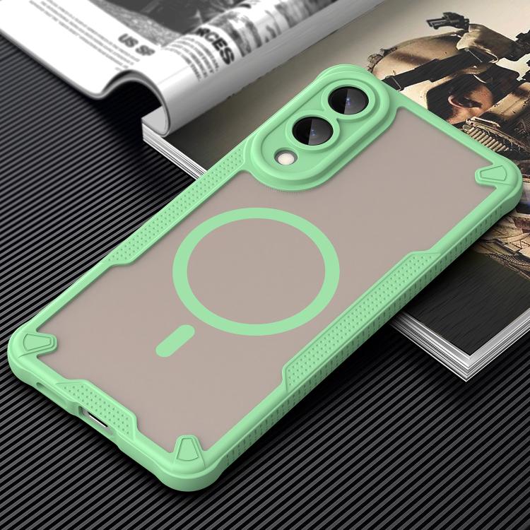 For Samsung Galaxy S25 Edge 5G Armor Glaze MagSafe Magnetic Phone Case