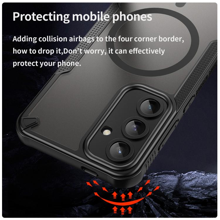 For Samsung Galaxy S24 FE 5G Armor Glaze MagSafe Magnetic Phone Case