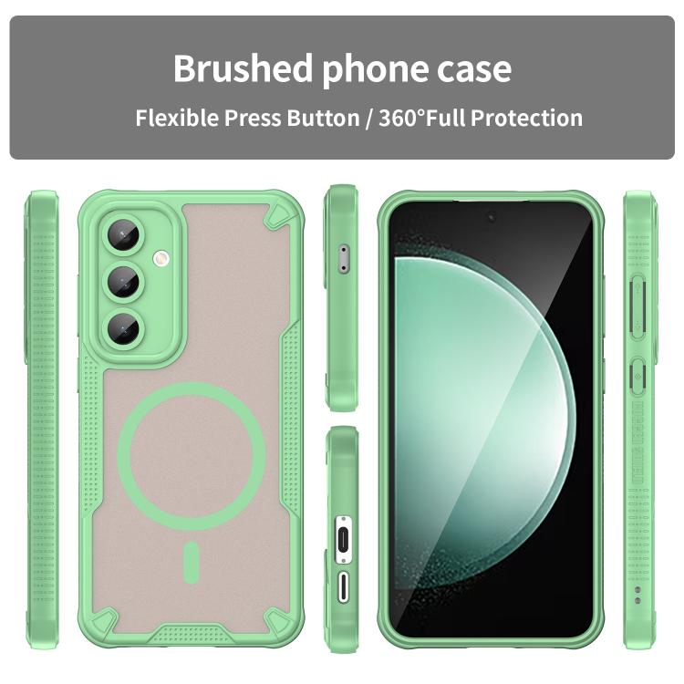 For Samsung Galaxy S24 FE 5G Armor Glaze MagSafe Magnetic Phone Case