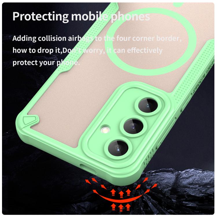For Samsung Galaxy S24 FE 5G Armor Glaze MagSafe Magnetic Phone Case