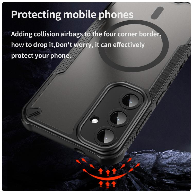 For Samsung Galaxy S25+ 5G Armor Glaze MagSafe Magnetic Phone Case
