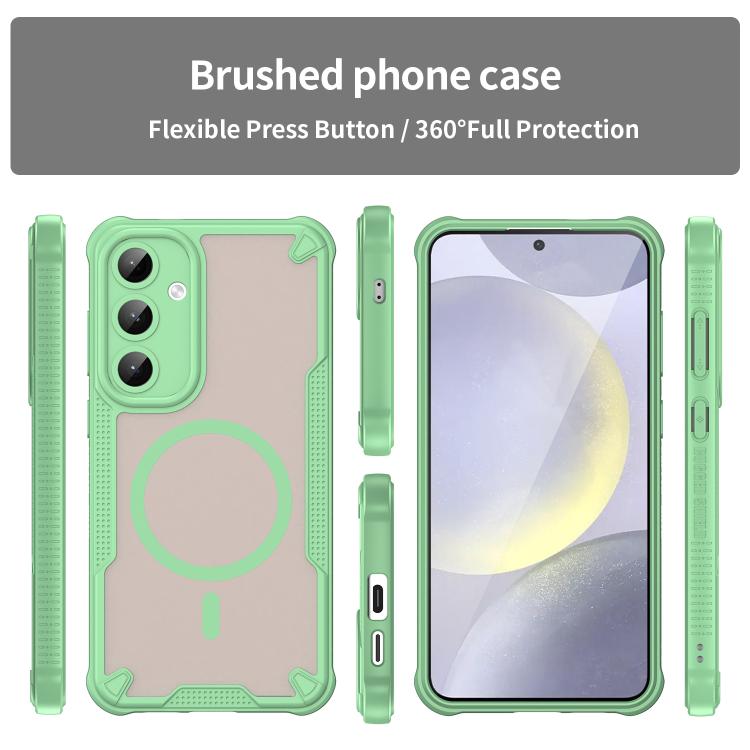 For Samsung Galaxy S25+ 5G Armor Glaze MagSafe Magnetic Phone Case