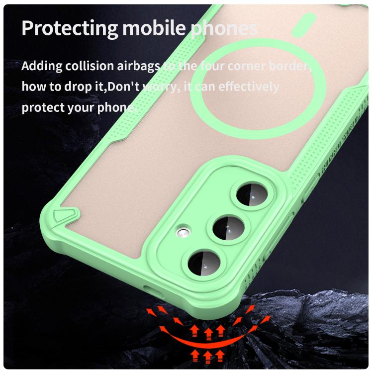 For Samsung Galaxy S25+ 5G Armor Glaze MagSafe Magnetic Phone Case