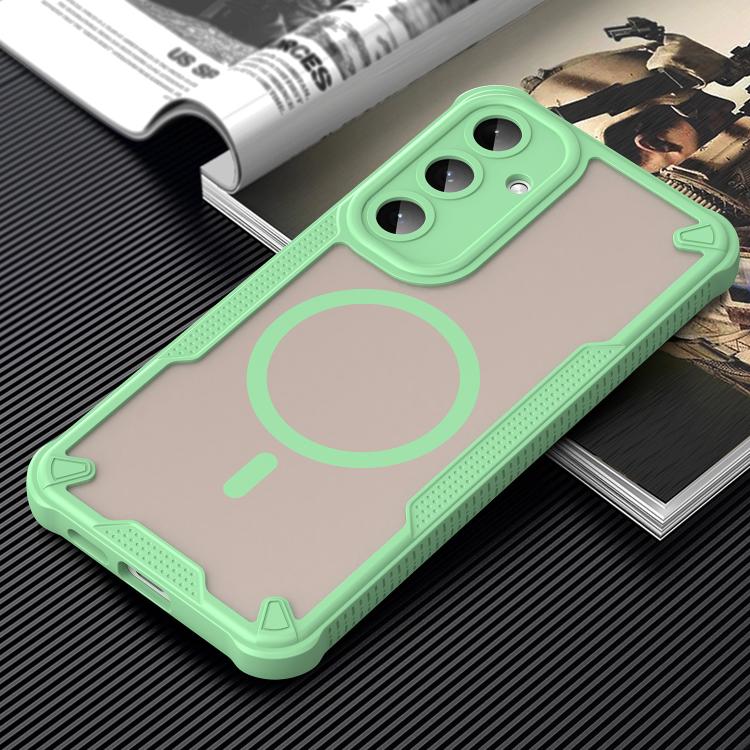For Samsung Galaxy S25+ 5G Armor Glaze MagSafe Magnetic Phone Case