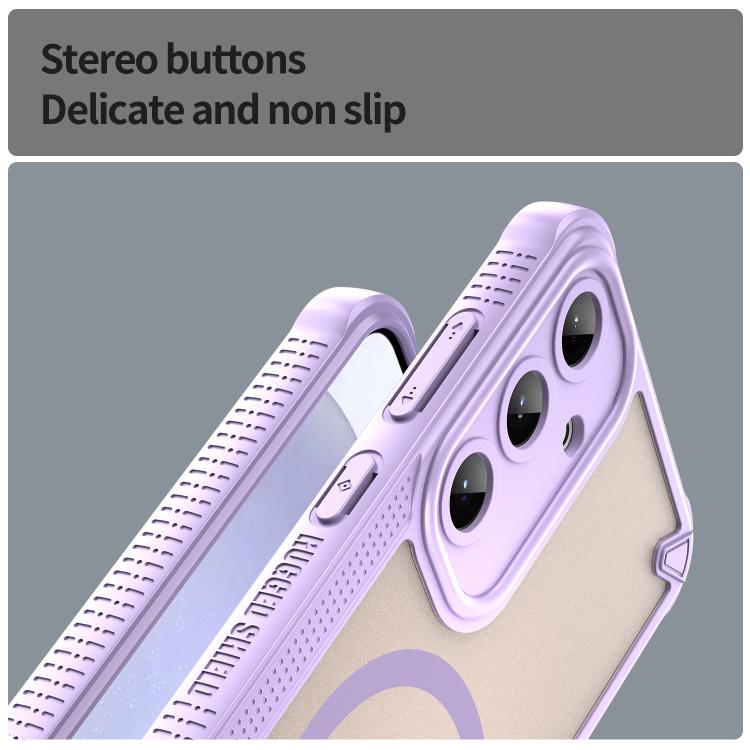 For Samsung Galaxy S25+ 5G Armor Glaze MagSafe Magnetic Phone Case