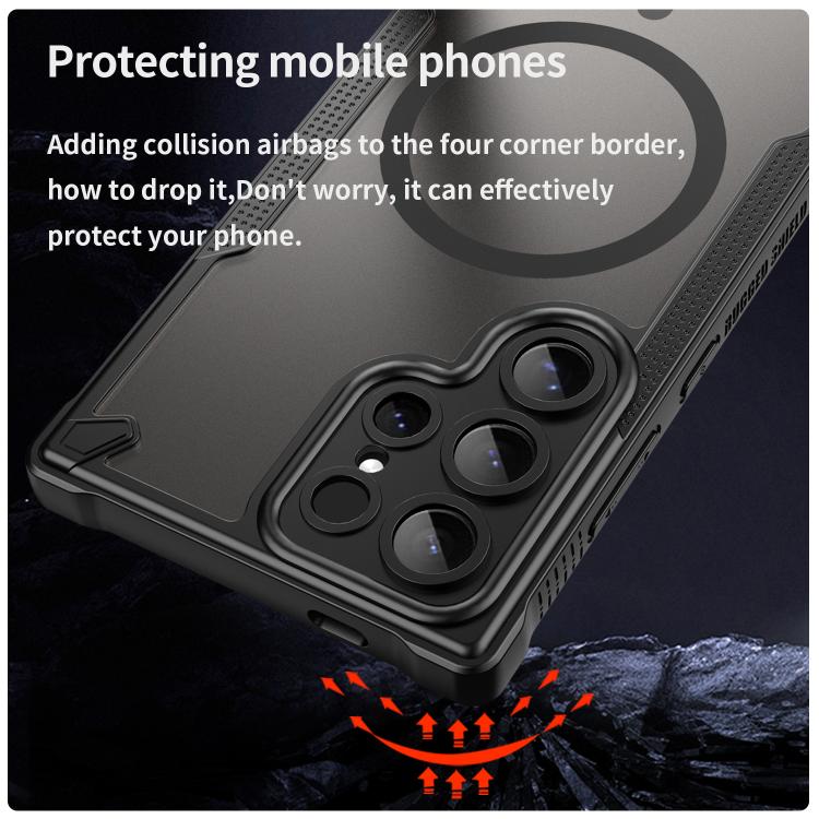 For Samsung Galaxy S24 Ultra 5G Armor Glaze MagSafe Magnetic Phone Case