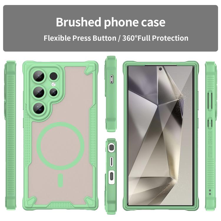For Samsung Galaxy S24 Ultra 5G Armor Glaze MagSafe Magnetic Phone Case