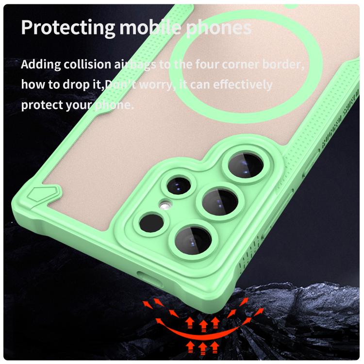For Samsung Galaxy S24 Ultra 5G Armor Glaze MagSafe Magnetic Phone Case