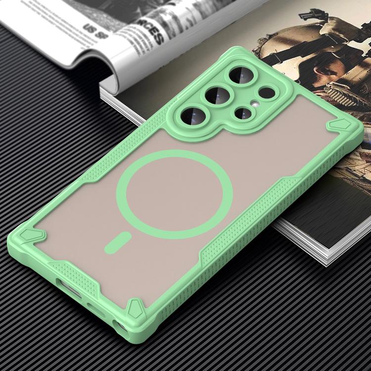 For Samsung Galaxy S24 Ultra 5G Armor Glaze MagSafe Magnetic Phone Case