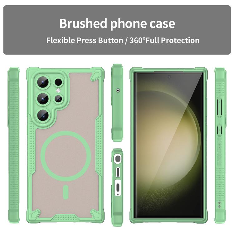 For Samsung Galaxy S23 Ultra 5G Armor Glaze MagSafe Magnetic Phone Case