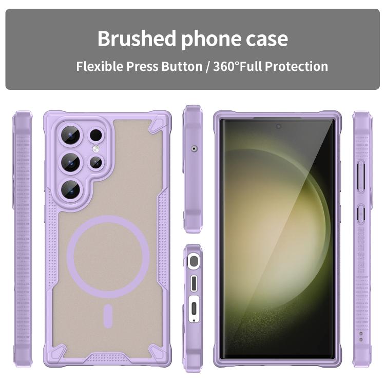 For Samsung Galaxy S23 Ultra 5G Armor Glaze MagSafe Magnetic Phone Case