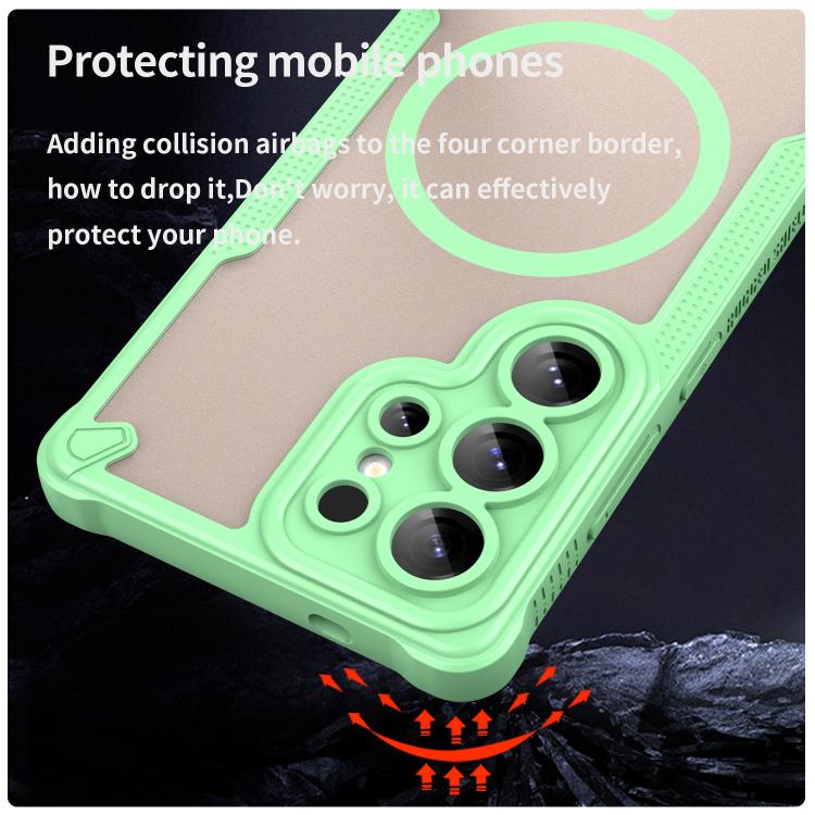 For Samsung Galaxy S25 Ultra 5G Armor Glaze MagSafe Magnetic Phone Case