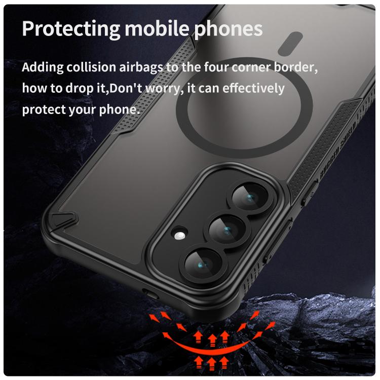 For Samsung Galaxy S25 FE 5G Armor Glaze MagSafe Magnetic Phone Case